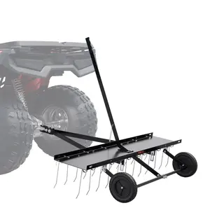 VEVOR Tow Behind Dethatcher, 60 - inch Tow Dethatcher with 24 Steel Tines, Lawn Dethatcher Rake for ATV or Mower, Tow Behind Lawn Rake with Lift Handle for Leaves, Pine Needles, and GrassVEVOR Super Brand Day
