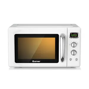 0.9 Cu. ft Retro Countertop Compact Microwave Oven