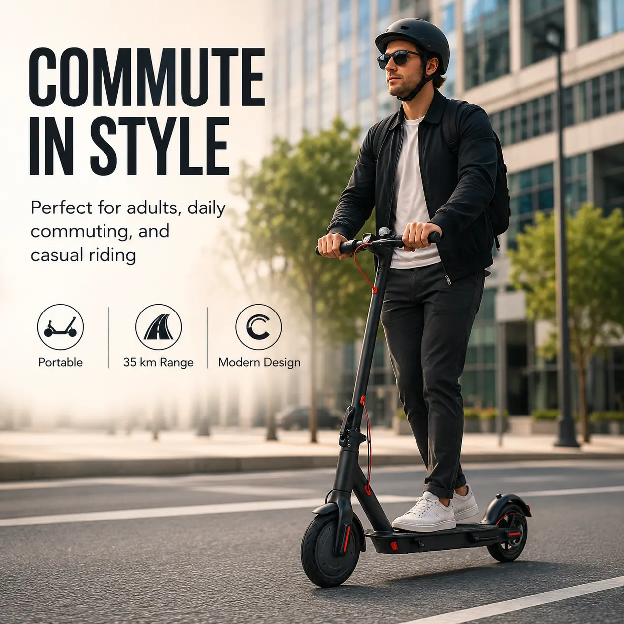 CEMOTO ES05 Classic Foldable Adult Commuter Electric Scooter, 350W Motor, 36V Battery, Up to 22-mi Range, 8.5-Inch Tires (Sports & Outdoor Fitness Scooter Equipment)