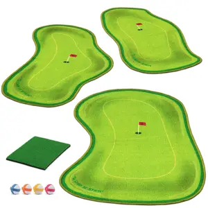 GoSports Chip N' Stick Links - Indoor & Outdoor Golf Game with Sticky Balls and Chipping Mat
