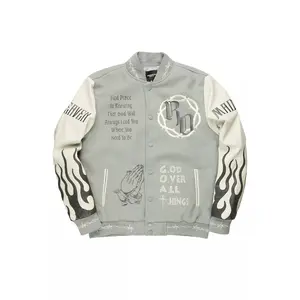 Caelus Grey Varsity Jacket