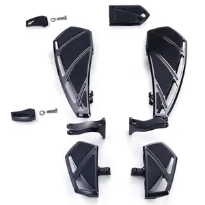 Phantom Floorboards Kits for Harley Touring Street Glide FLHX FLTR Electra Glide FLHT Softail Slim FLS 1980-2025 ABS Premium Materials & EPDM Rubber for Enhanced Comfort and Stability