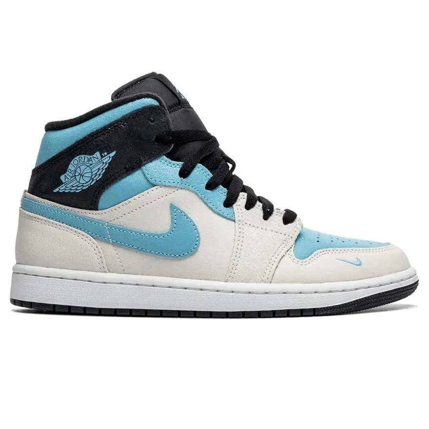 Men's Jordan 1 Mid SE Summit White/Blue Chill-Black (IM6567 121)