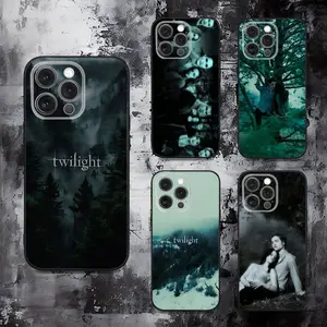 T-Twilight Series Phone Case For iPhone 17 Air 16 15 14 13 12 11 Pro Max Plus,Soft Silicone Black Case
