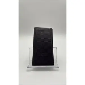 Pre-owned Louis Vuitton Leather Luxury Bags & Accessories Damier Brazza Wallet, Black Date Code: CA1103C
