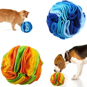 Dog Snuffle Ball – Interactive Puzzle Toy to Keep Them Busy, Encourages Natural Foraging, Slow Feeder for Training & Stress Relief, Food-Hiding Treat Ball Chew Toy, Machine Washable, Fits All Sizes