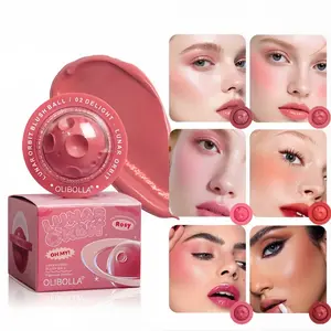 Galactic Glow! OLIBOLLA Lunar Orbit Blush Ball – 6 Shades, 2-in-1 Cheek & Lip Magic，Soft Blush Makeup, Smooth Silk Finish, Suitable for All Skin Types, Long-Lasting Wear, Ideal for Daily Use & Special Occasions