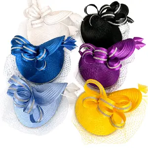 Luxury Church Hats for Women – Elegant Wide Brim Derby Hat with Rhinestone Bow (Multiple Colors)