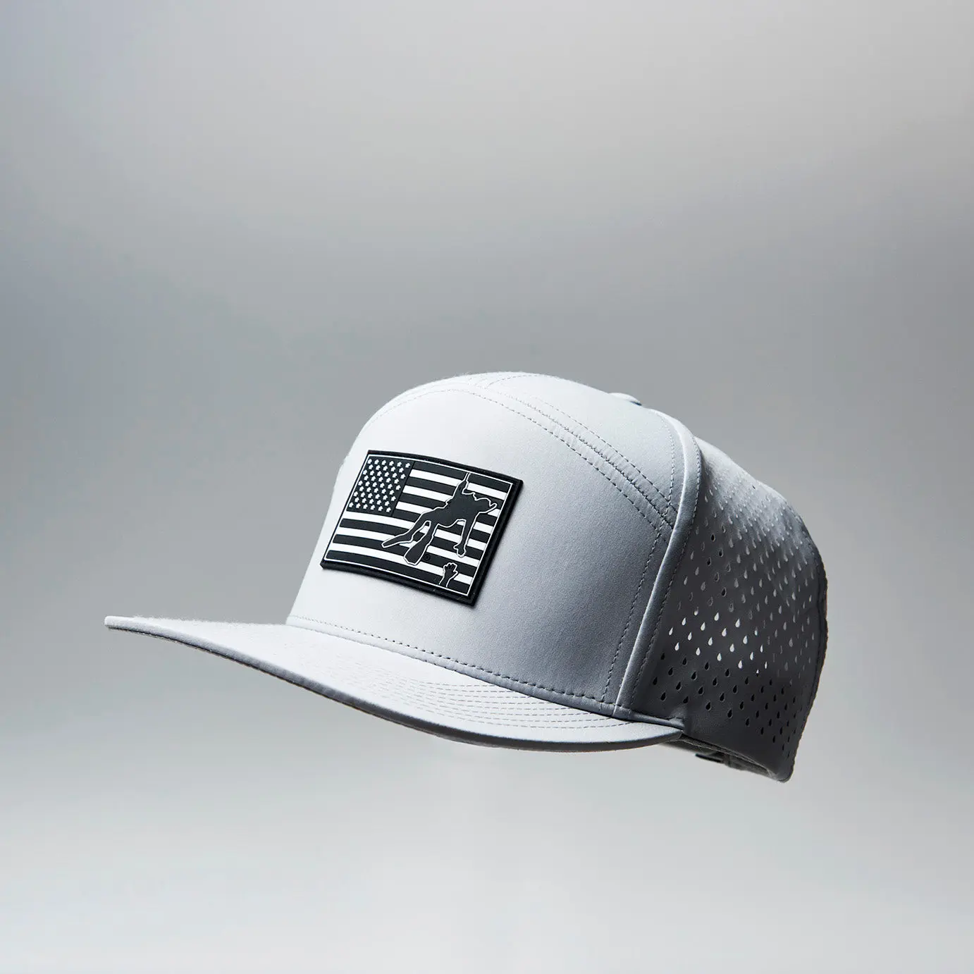 7 Panel Black & Grey - Rescue Swimmer Flag Hat