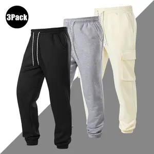Men's Loose-Fit Pocketed Full-Length Casual Joggers - Workout Joggers for Fitness and Daily Leisure Wear