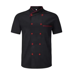 Men’s double-breasted chef uniform coat for restaurant dining