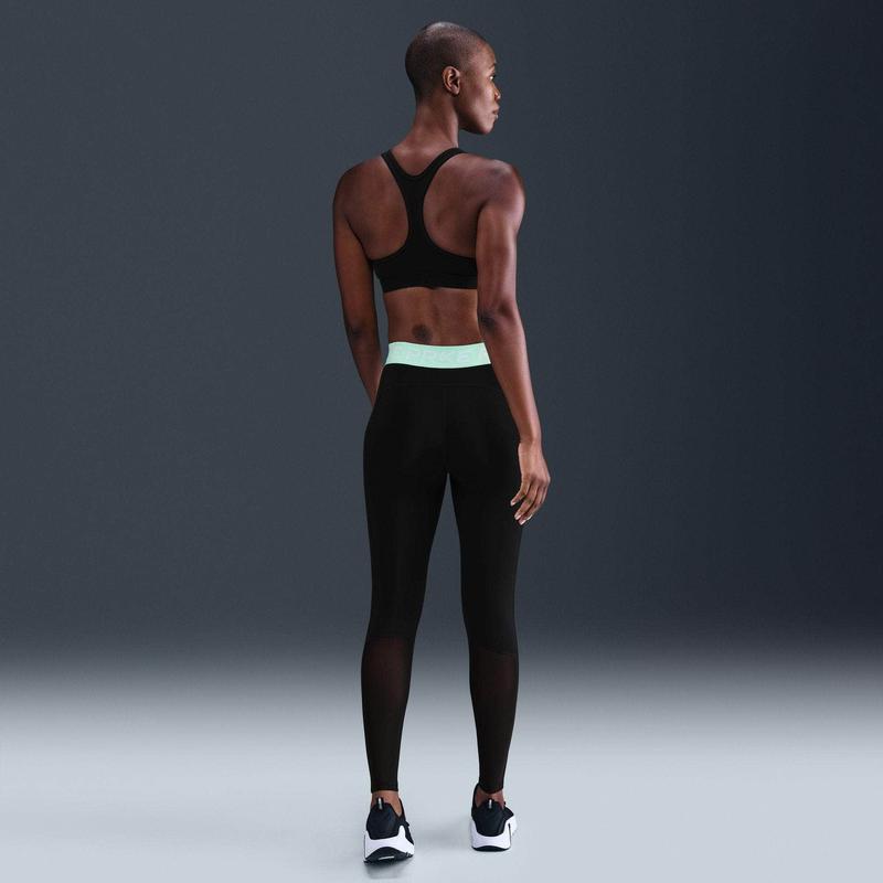 Nike Pro Mid-Rise Mesh-Paneled Leggings - Women's
