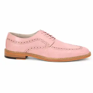Giovanni Terence Men’s Moc-Toe Leather Shoe – Pink