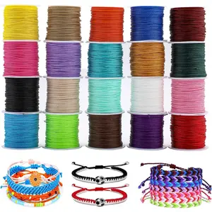 20 Colors Waxed Cord, Braided for DIY Bracelet, Necklace,, Beading & Craft Jewelry Supplies