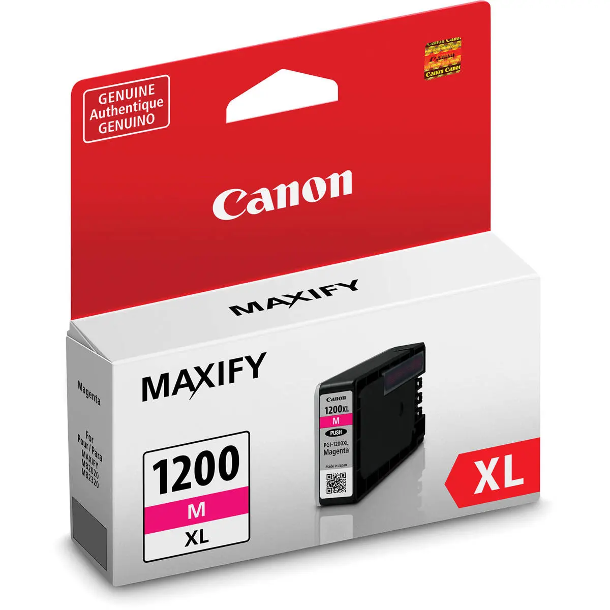 Canon PGI-1200 XL Magenta Pigment Ink Tank for MAXIFY MB2020, MB2120, MB2320, and MB2720 Printers, 1200 Pages Yield