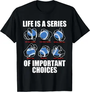 Men's Stylish Round Neck Soft Classic Cotton Short-Sleeve Top - Baseball Pitch Graphics Garment, Pitcher Player Gift for Summer Casual Use