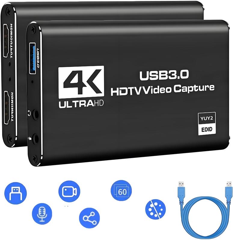 Audio Video Capture 4K HD Capture Card for Streaming, Full HD 1080P ...