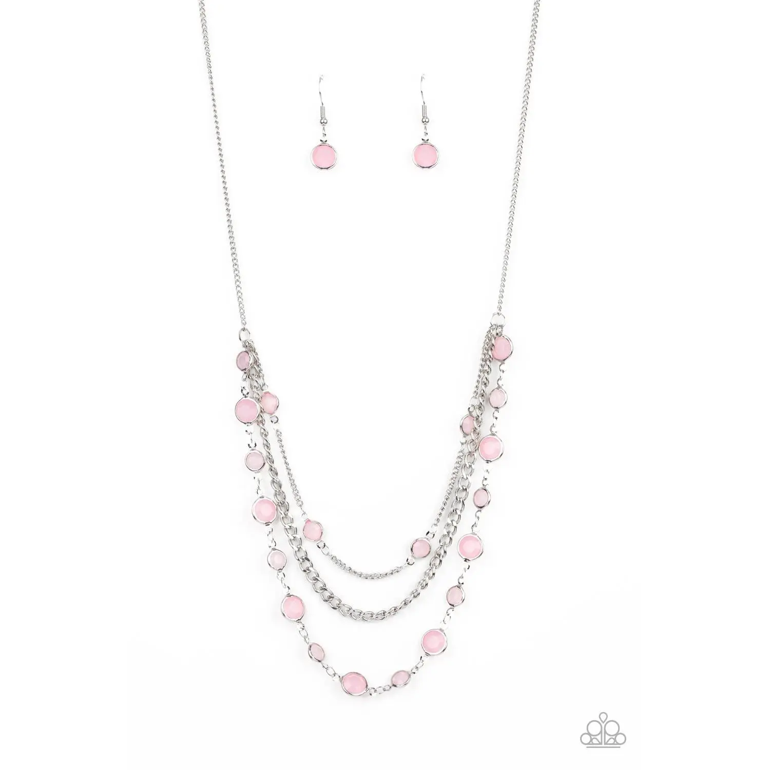 Goddess Getaway Necklace Set & Glossy Goddess Bracelet - Pink Combo