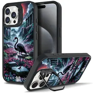 Aesthetic Flamingo Sleep Token Phone Case For iphone 16 15 14 13 12 PRO PLUS MAX Gift Ideas Anti-drop Cellphone Protective Shell With Ring Stand Magsafe Tough Shockproof Mobile Phone Cover