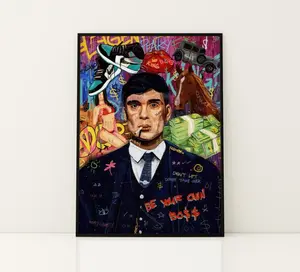 Graffiti Peaky Blinders Poster - Tommy Shelby, Be your Own Boss. Digital Print | Motivational Office Posters | Inspirational Art for Home Decor