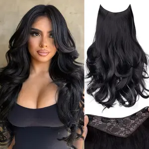 Vigorous Clip in Hair Extensions 20 Inch 1PCS Long Wavy Natural Layered Blends Soft Full Head Synthetic Hairpieces for Women