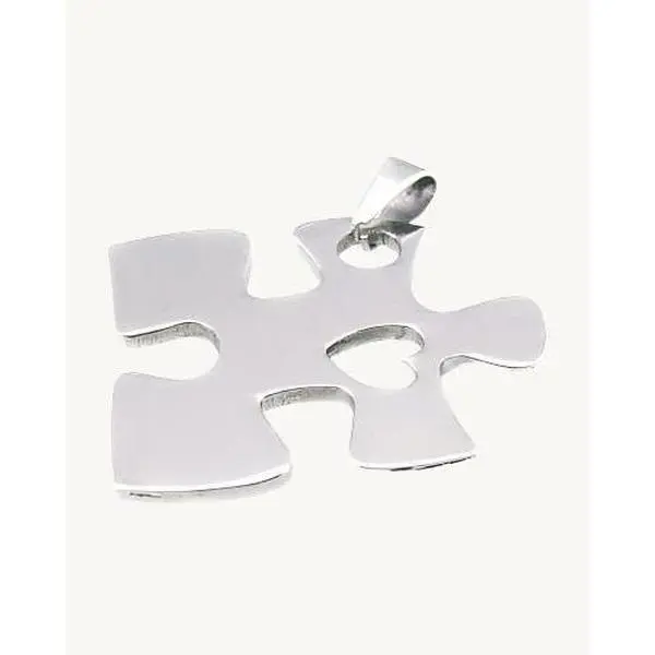 AVELI Autism Awareness Jewelry - Stainless Steel Puzzle Piece Pendant