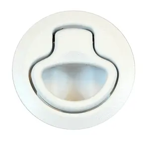Southco Flush Pull Latch - Pull To Open - Non-Locking White Plastic