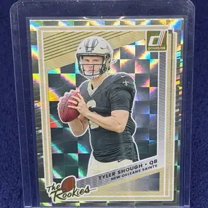 Donruss The Rookies Tyler Shough QB New Orleans Saints Holographic Football Card