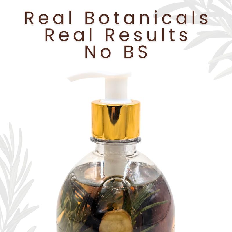 Herbalista Viral New Herbal Shampoo Minoxidil 1000ml (33.8 fl oz) - With Real Pieces of Rosemary, Cinnamon, Aloe, & Mint - Fortalece, Regenera, Acelera Crecimiento – Con Ingredientes Naturales.