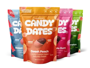 Smood Sweets Variety Pack – Try All 4 Flavors | Naturally Flavored Fruit Candy Dates Sampler