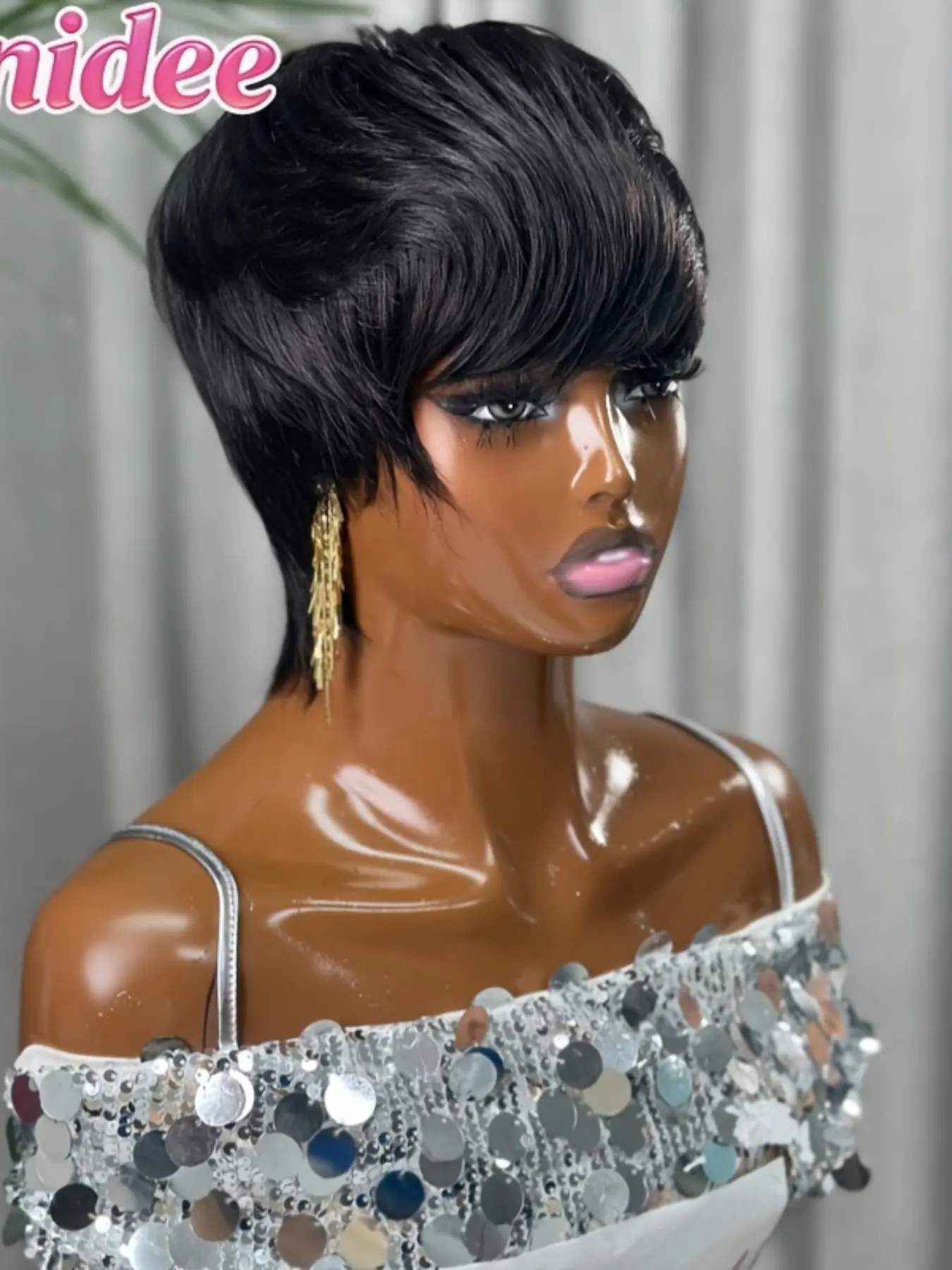 Brazilian Real Hair Wig, 150% Density Short Bob Style, Natural, No Glue Needed, Breathable Mesh Cap, Daily Wear, Role Play, Party, Brazilian Hair Wigs