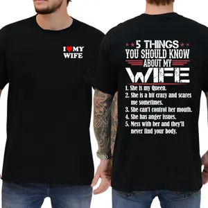 5 Things You Should Know About My Wife T-Shirt – Funny Husband Gift Tee