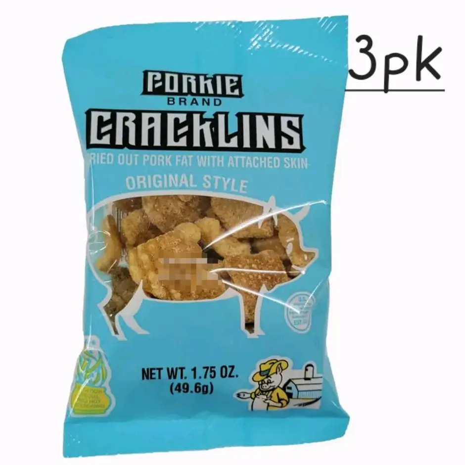 Porkie's Original Cracklins 1.75oz Bag  ( 3pk)
