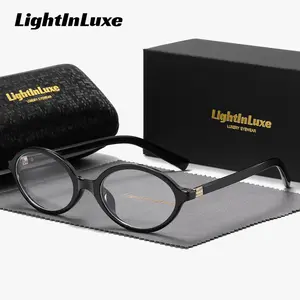 LightInLuxe Unisex Retro practical Full-Frame Anti-Blue Light Outdoor Cycling Oval Glasses