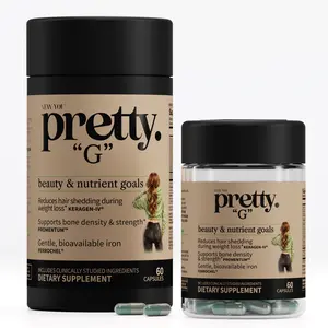 NEW YOU pretty “G” Beauty & Nutrient Goals Supplement - Supports Bones & Hair Health –  Supports Energy Levels (Iron) During Cycles, Weight & Hormone Shifts - 60 Capsules