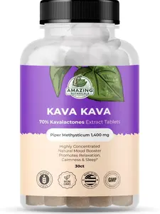 Kava Kava Extract Tablets 1400mg – Piper Methysticum Root Extract with 140mg Kavalactones – Mood & Relaxation Support
