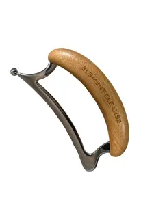 Lyra Body Gua Sha Tool for Lymphatic Drainage Fascia Release Cellulite Therapy & Pressure Point Massage in US Bamboo Wood 304 Stainless Steel Full Body Care