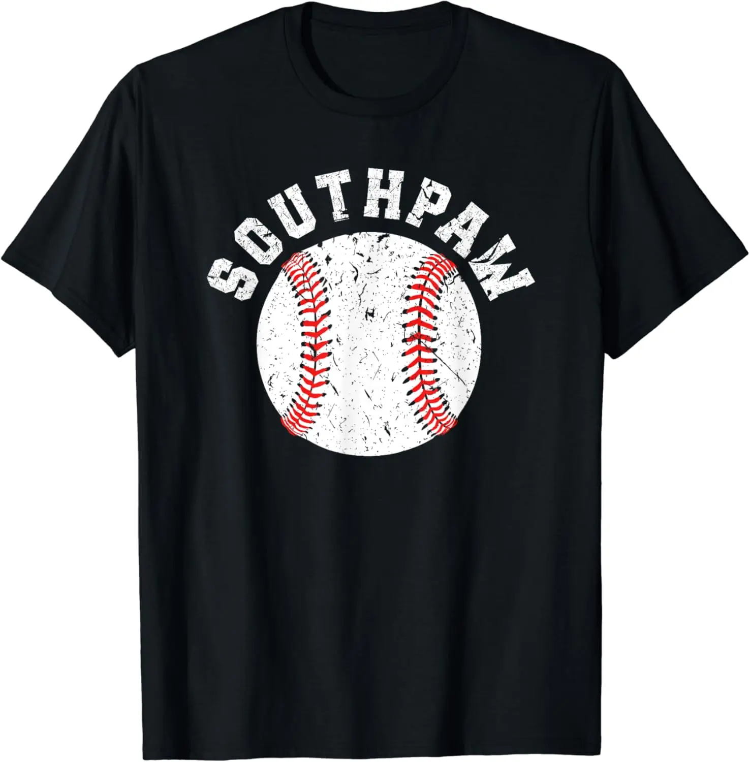 Southpaw Lefty Baseball Left Handed Pitcher Summer Shortsleeve Cotton T-Shirt