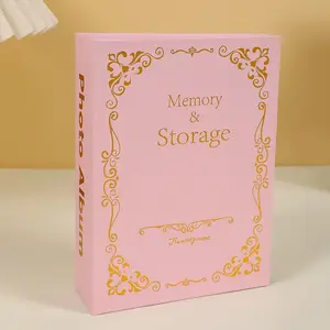 100 Pocket 6 Inch Photo Storage Scrapbook Frame, Album Picture Frame, Kids Memory Keepsake Organizer, Decor