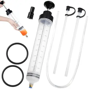 Vidroxin 500CC Fluid Extractor Pump Manual Oil Suction Pump Extractor Syringe with Powerful Suction - 50CM Rubber Hose for Cars Lawn Mowers Ships Golf Carts Auto Mechanics & Small Engine Oil Change
