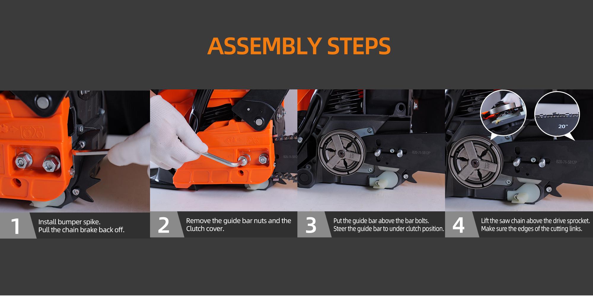 HANWISE Gas Chain Saw | 20 inch Heavy duty Cordless Gasoline Chain Saw, Suitable for Forestry/Wood Cutting | 2-stroke Professional Chain Saw, Used for Garden/Farm/Courtyard Gifts | Perfect Gift for New Year/Valentine's Day