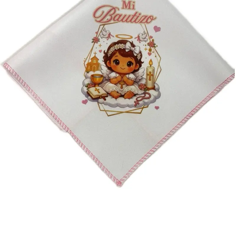 12pcs Baptism Favors, Recuerdos Para Bautizo, Servilletas de tela  Para Bautizo 12x12” Gift