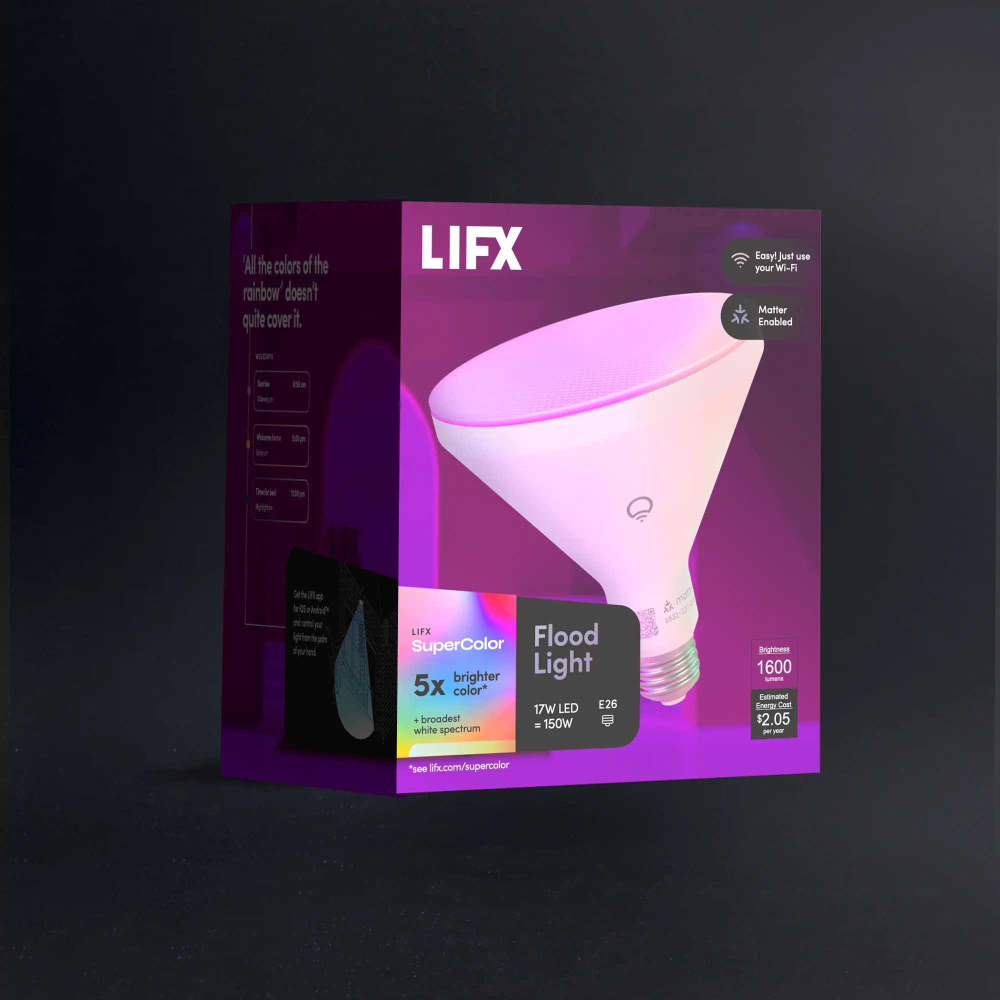 LIFX Outdoor SuperColor Flood Light - 1600 Lumens
