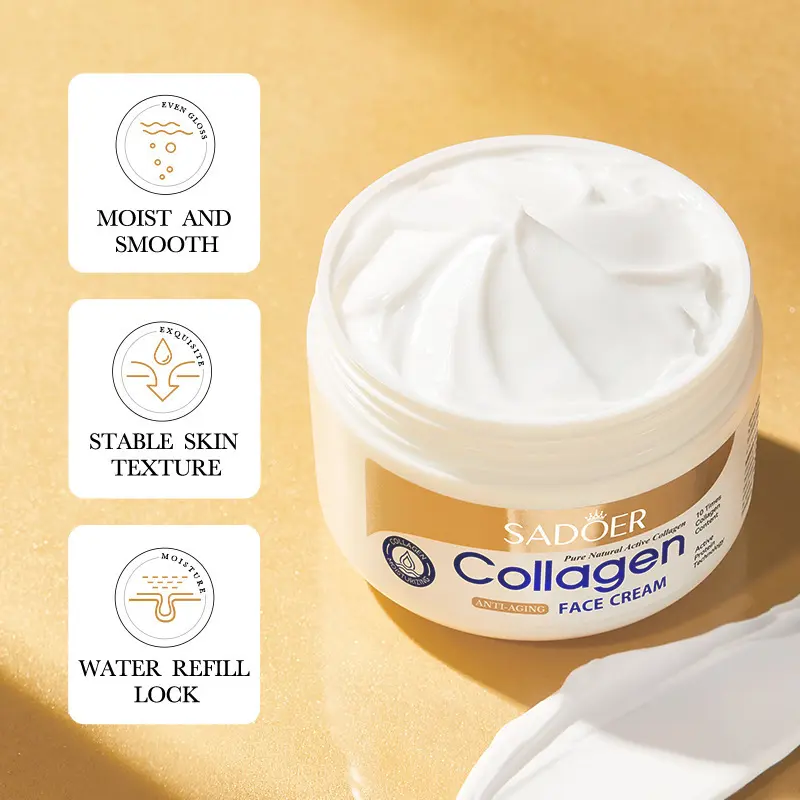 Big Size Collagen Face Cream 100g Intensive Hydrating Daily Hydration Hydrating Moisturizing Car Collagen Moisturizer Cream Collagen Boosting Formula Beauty Moisturizer Deep Moisturizing Day Collagen Face Care Cosmetic Moisturizer