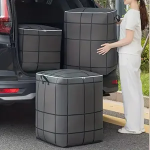 Foldable 180L Clothes Storage Bags - Reinforced Handle, Clear Window, Sturdy Zippers, Durable Closet Organizers for Bedding Comforters, Indoor Recreation Home Underbed Use