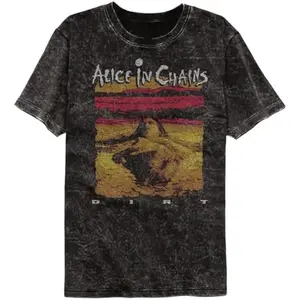 Alice in Chains Dirt Album Cover Grunge Aesthetic Mineral Wash Soft 100% Cotton Vintage Band T-Shirt for Unisex Adults Dark 90s Nostalgia Streetwear OOTD