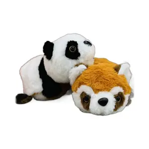 Bestseller: Reversible Giant Panda Transforms into Brown Red Panda Plush Toy, Cute Couple Doll Gift