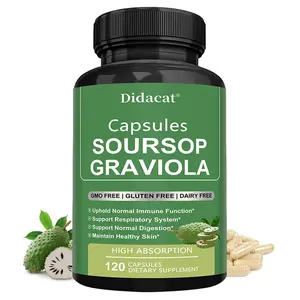 Didacat Soursop Health Supplement , ​​Supports Respiratory Health and Immune Health, 120 Capsules