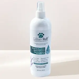 Lillian Ruff Waterless Shampoo for Dogs & Cats – No-Rinse, Quick Clean, 16oz