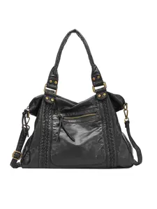 Women's Punk Style Detachable Strap Tote Bag, Fashionable Large Capacity Shoulder Bag for Daily Used, Casual Trendy Versatile High-quality Daily Commuting Bag